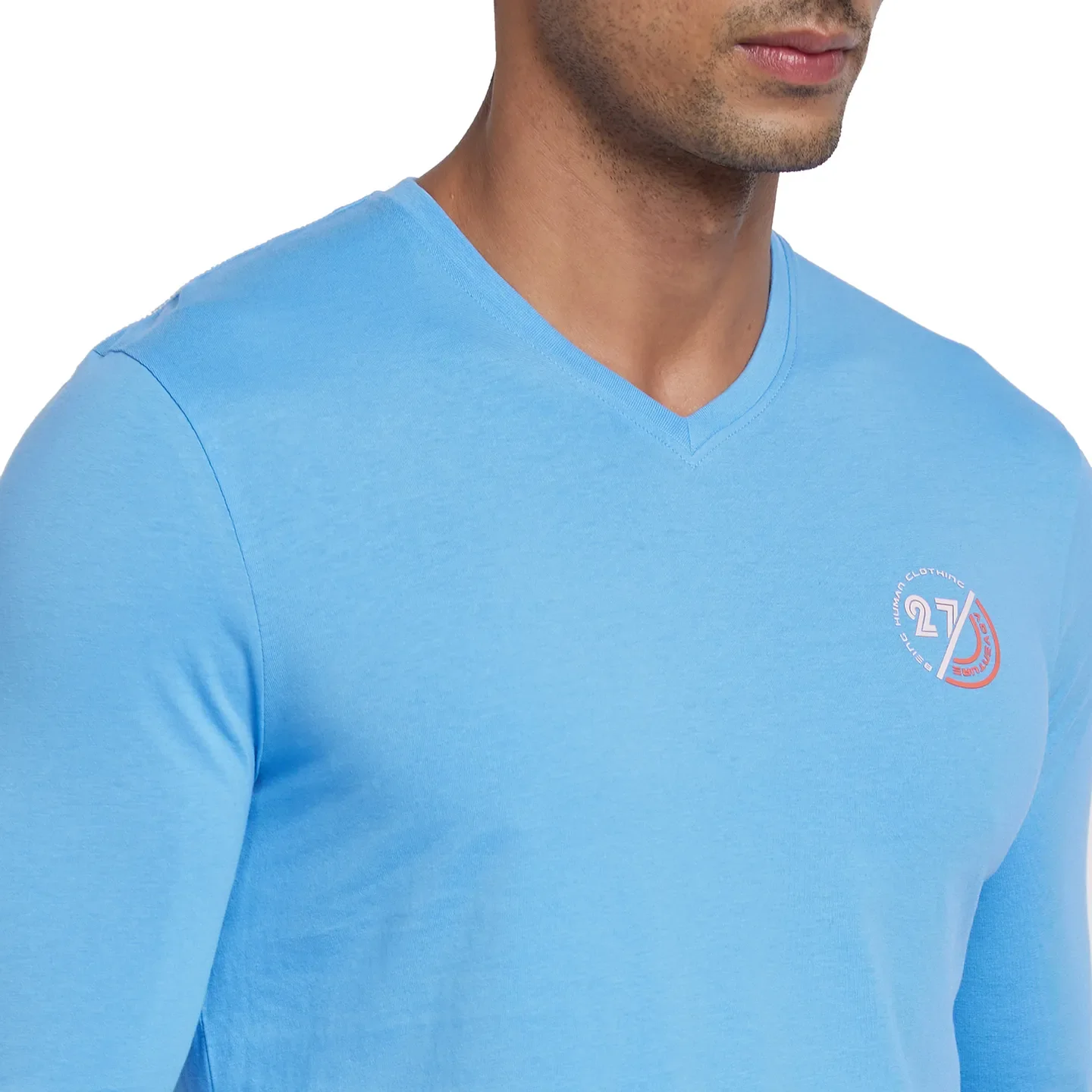 Multicolor Regular Fit Men's Long Sleeves T-Shirt by Being Human Clothing - Image 4