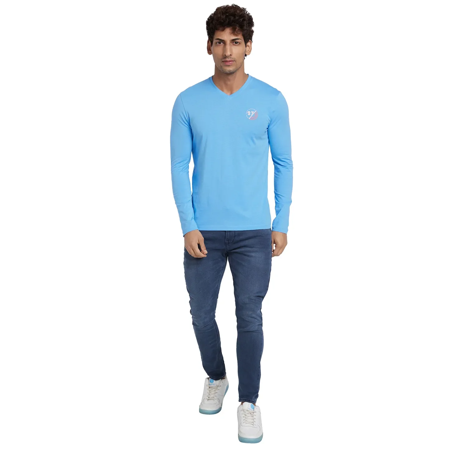 Multicolor Regular Fit Men's Long Sleeves T-Shirt by Being Human Clothing - Image 5