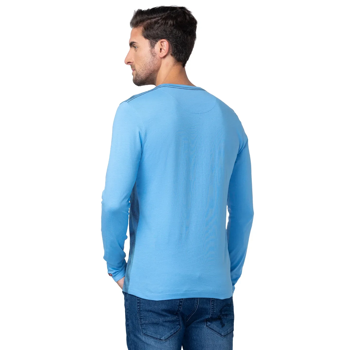 Multicolor Regular Fit Men's Long Sleeves T-Shirt by Being Human Clothing - Image 3