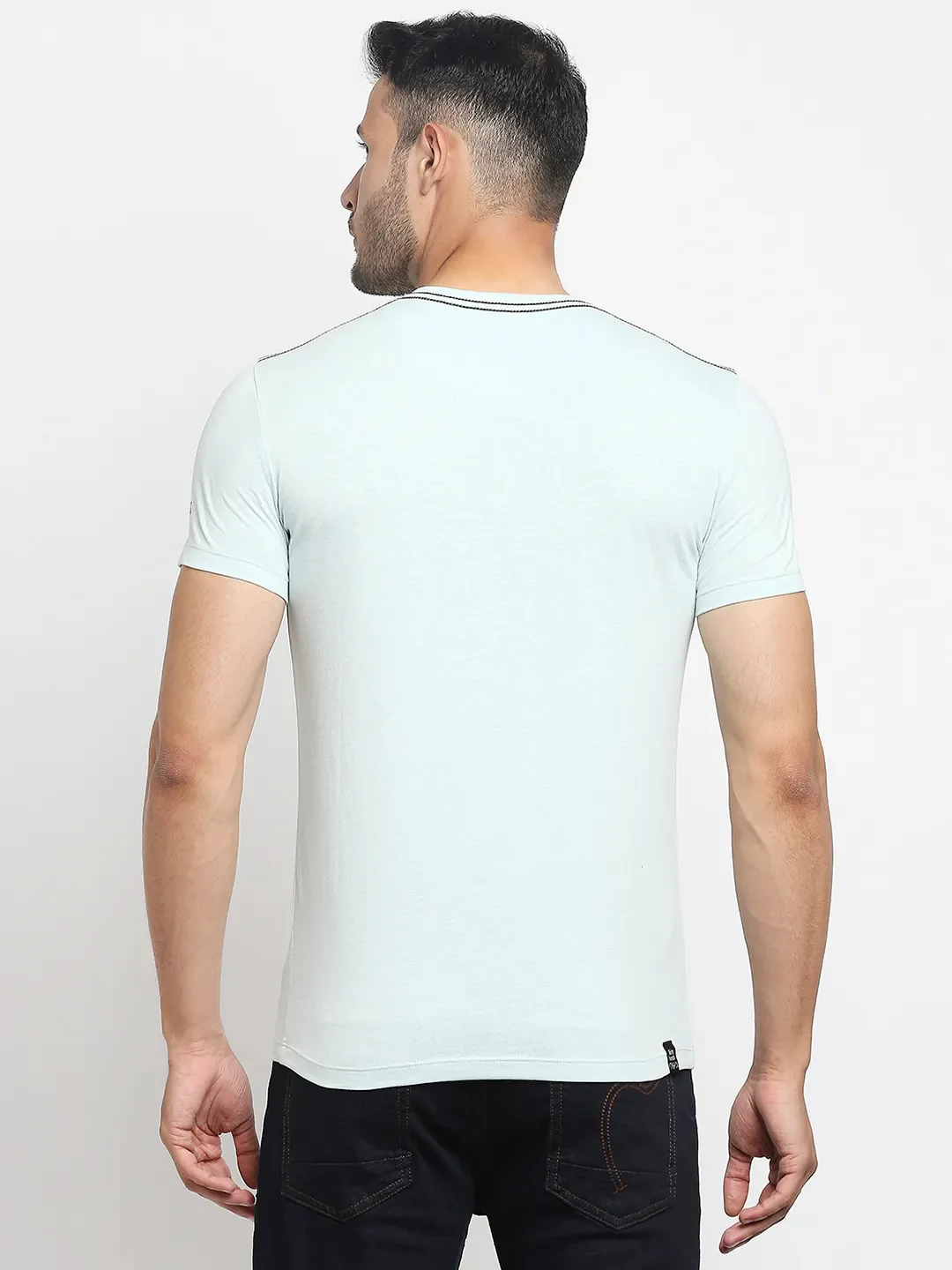 Grey Regular Fit Men's Short Sleeves T-Shirt by Being Human Clothing - Image 4
