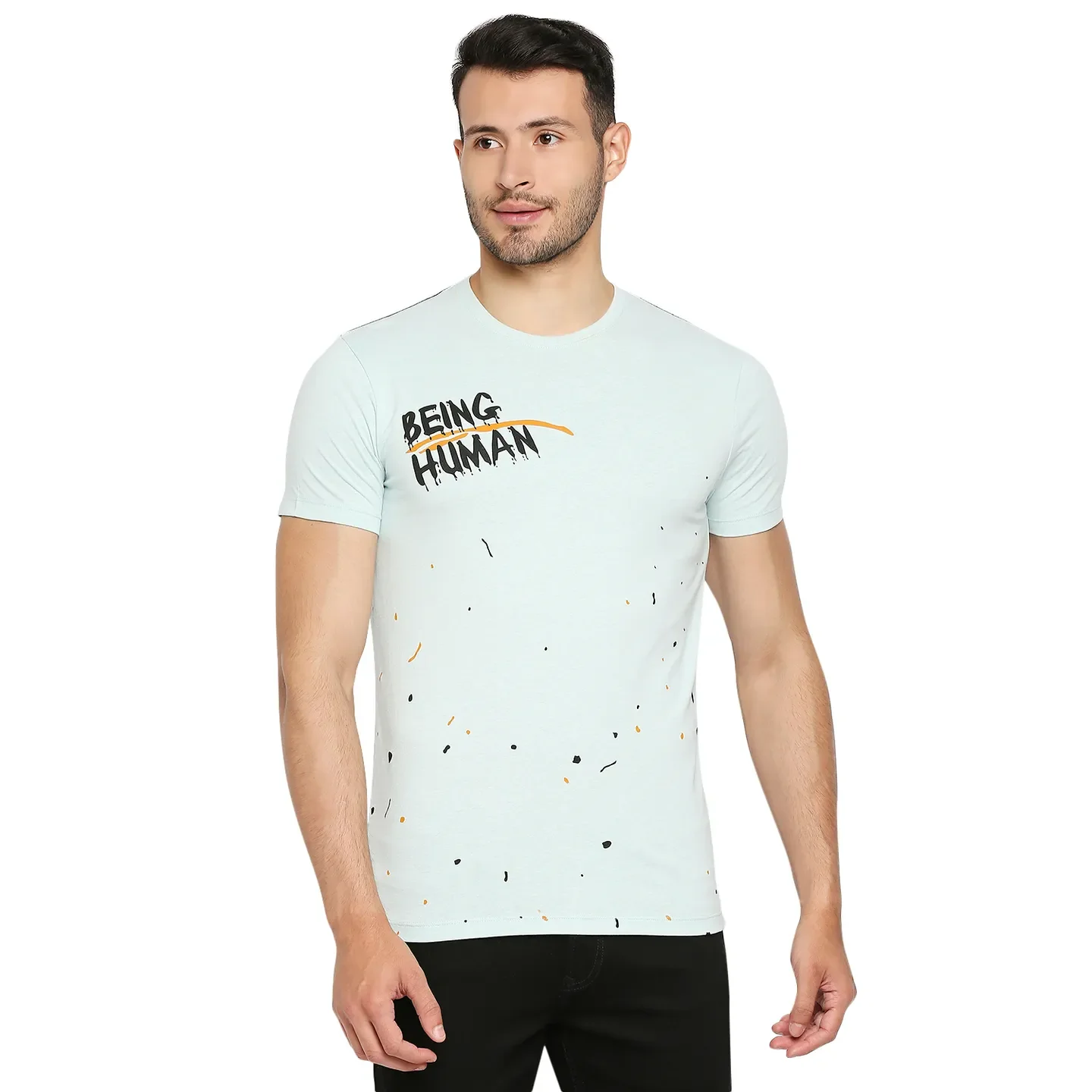 Grey Regular Fit Men's Short Sleeves T-Shirt by Being Human Clothing - Image 8