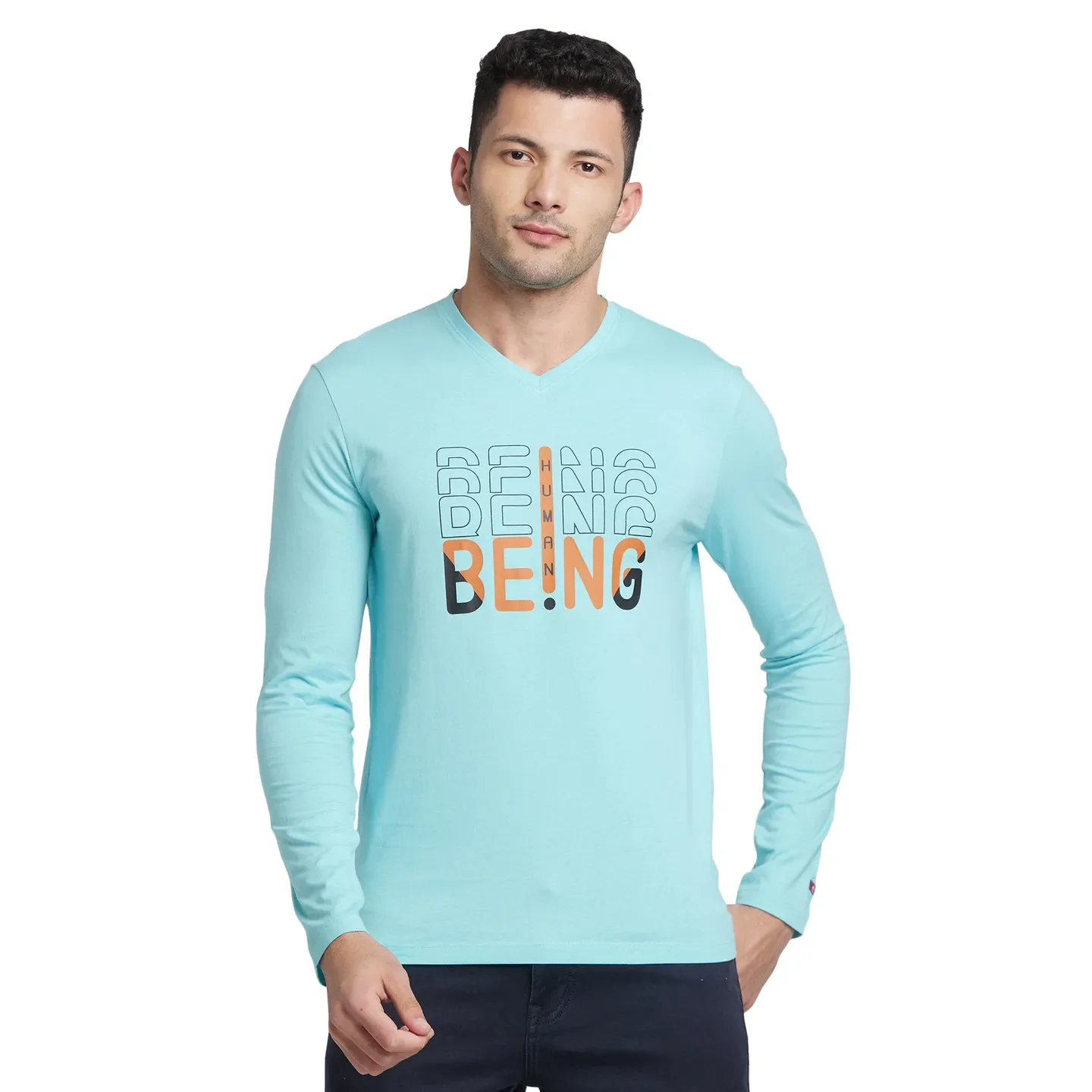 Aqua Splash Regular Fit Round Neck Men's T-Shirt by Being Human Clothing