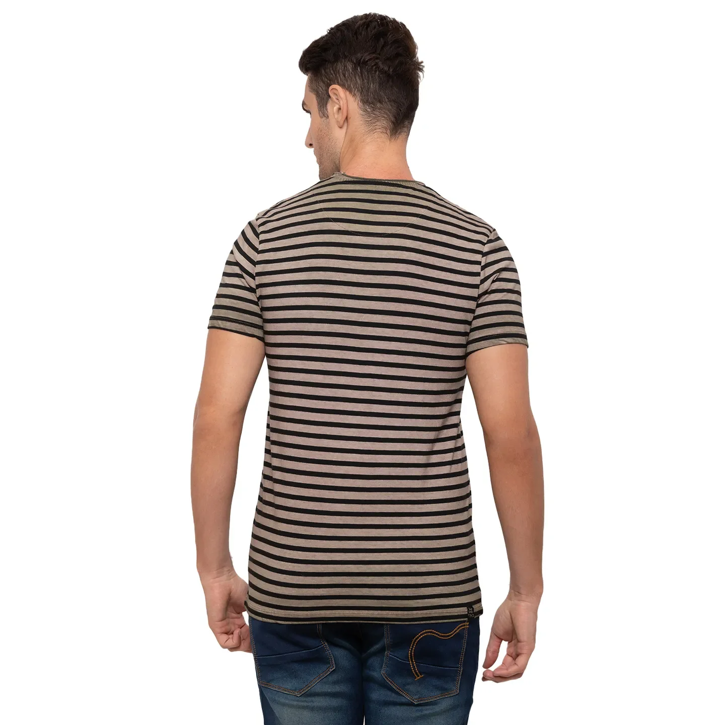 Green Regular Fit Men's T-Shirt by Being Human Clothing - Image 3