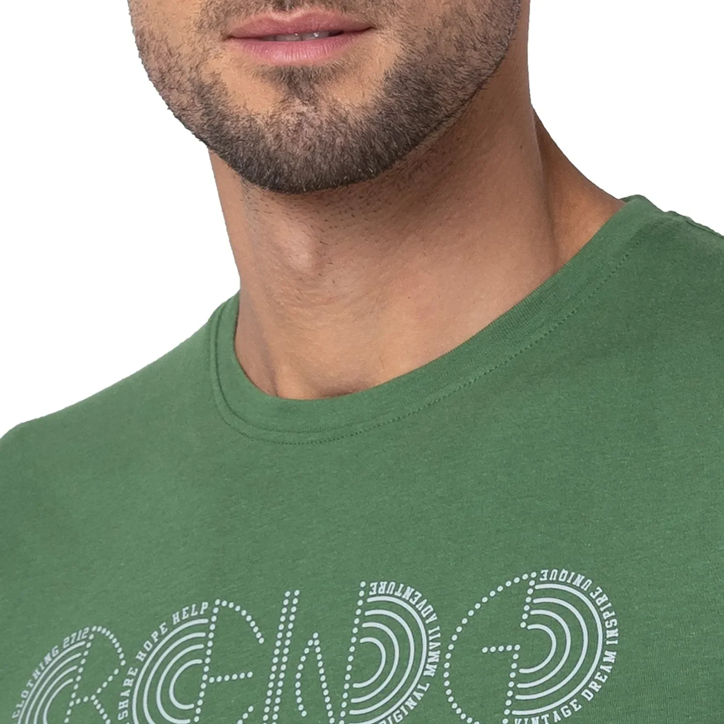 Green Regular Fit Men's Long Sleeves T-Shirt by Being Human Clothing - Image 4