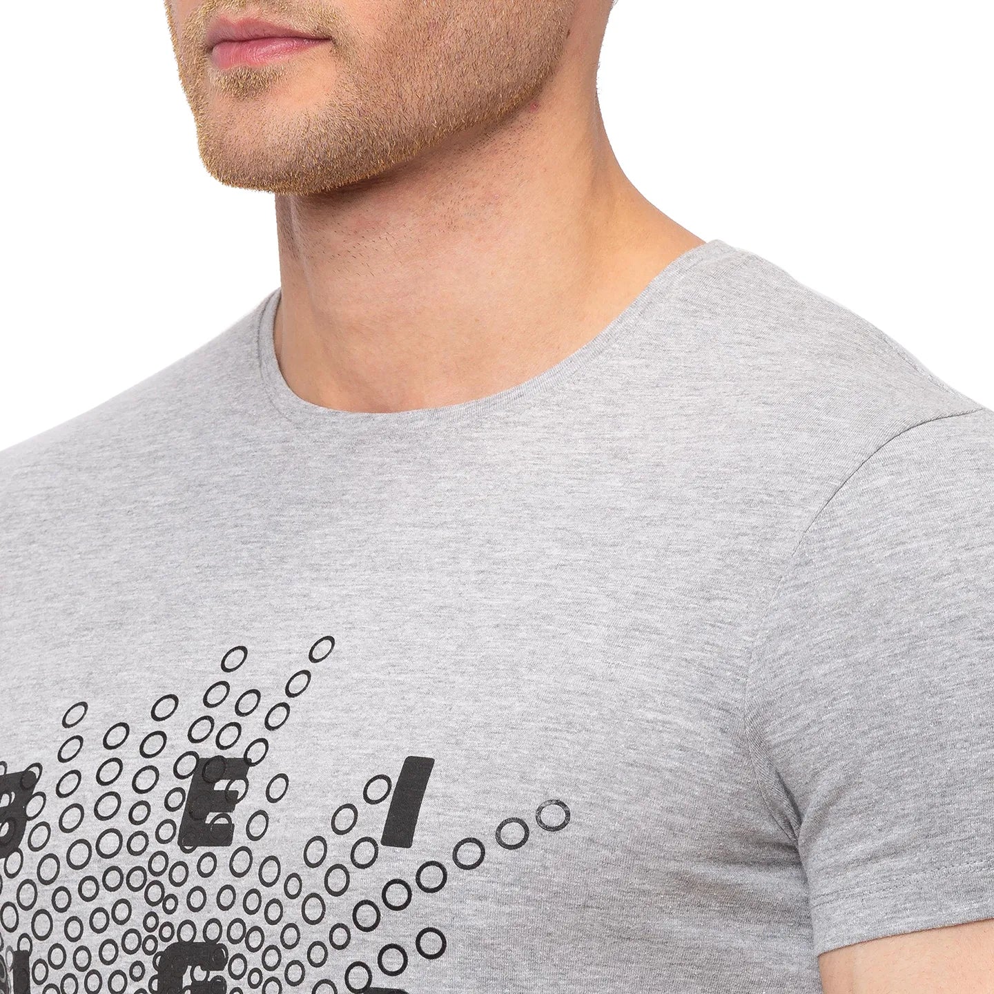 Grey Regular Fit Men's Short Sleeves T-Shirt by Being Human Clothing - Image 3