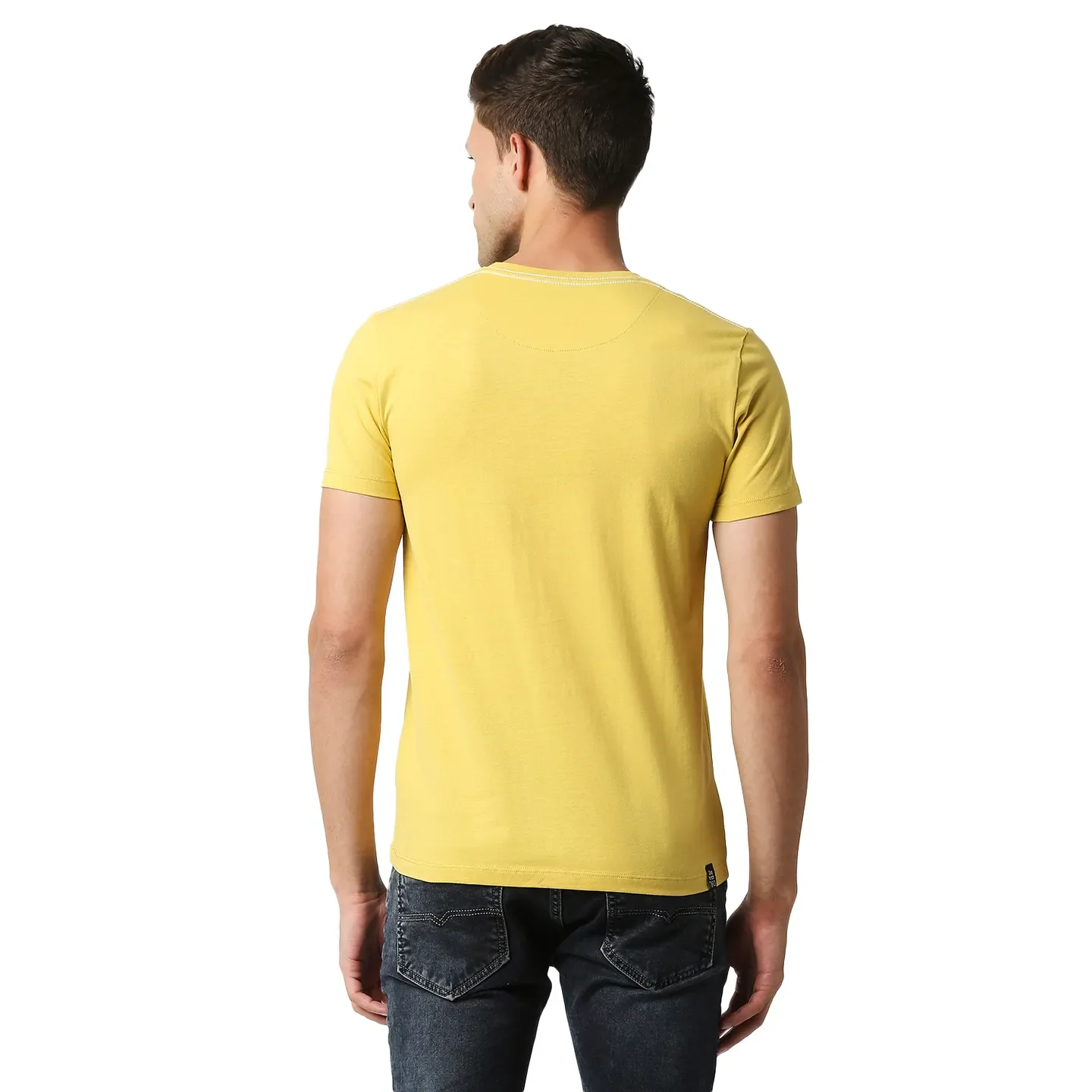 Brown Slim Straight Fit Men's Short Sleeves T-Shirt by Being Human Clothing - Image 3