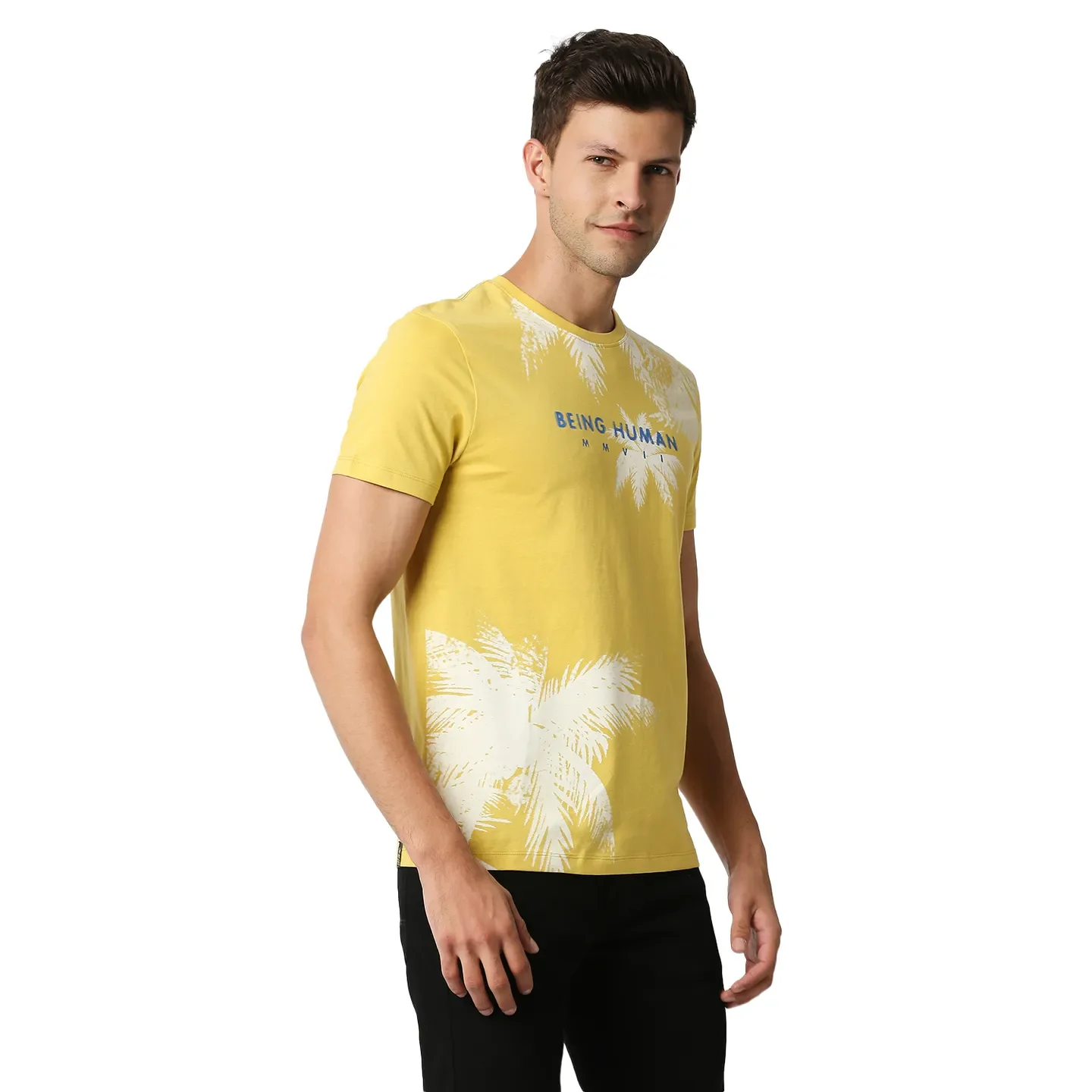 Brown Regular Fit Men's Short Sleeves T-Shirt by Being Human Clothing - Image 3
