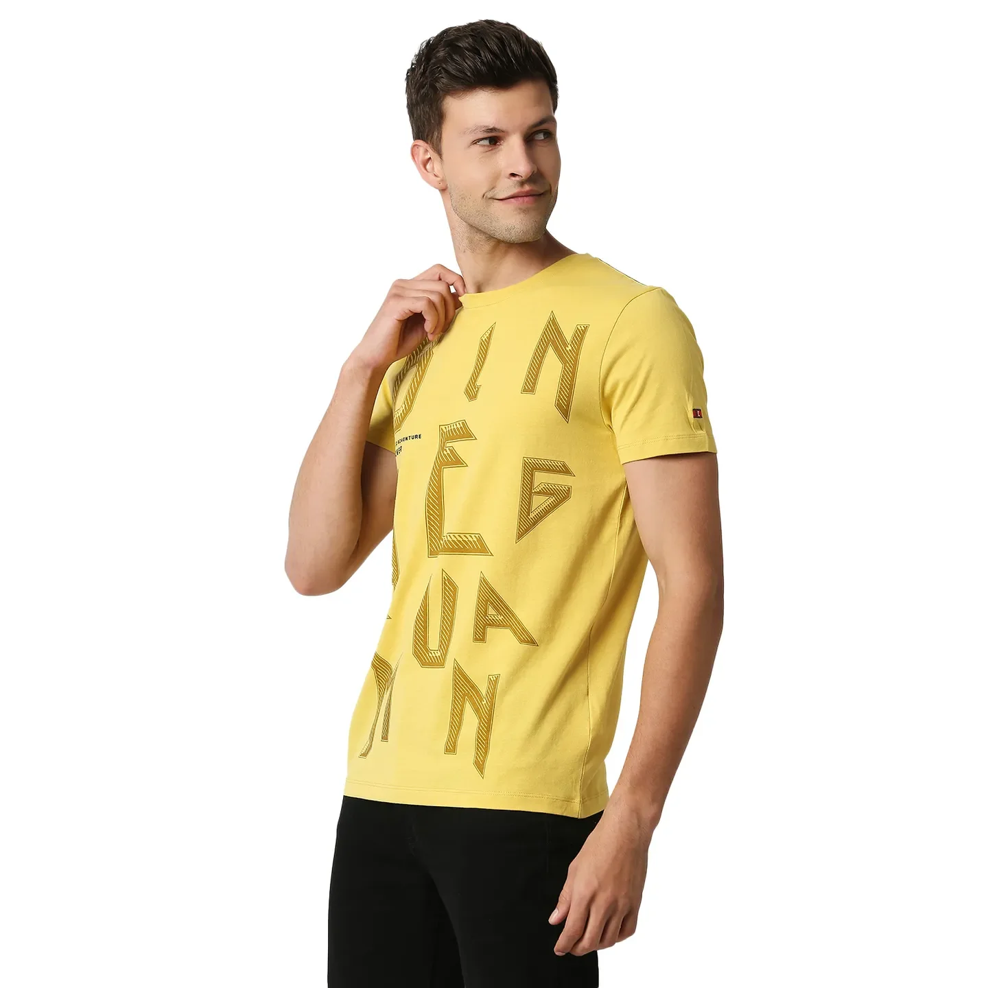 Brown Regular Fit Men's Short Sleeves T-Shirt by Being Human Clothing - Image 2