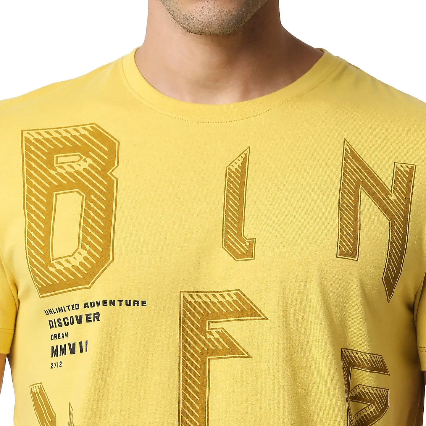 Brown Regular Fit Men's Short Sleeves T-Shirt by Being Human Clothing - Image 4