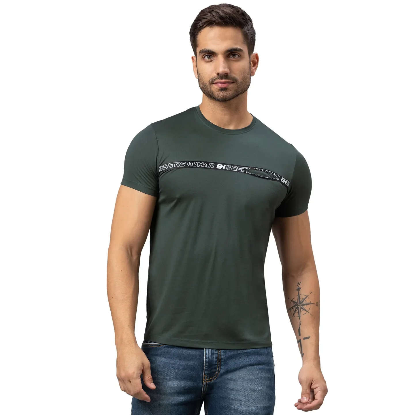 Bayberry Regular Fit Round Neck Men's T-Shirt by Being Human Clothing