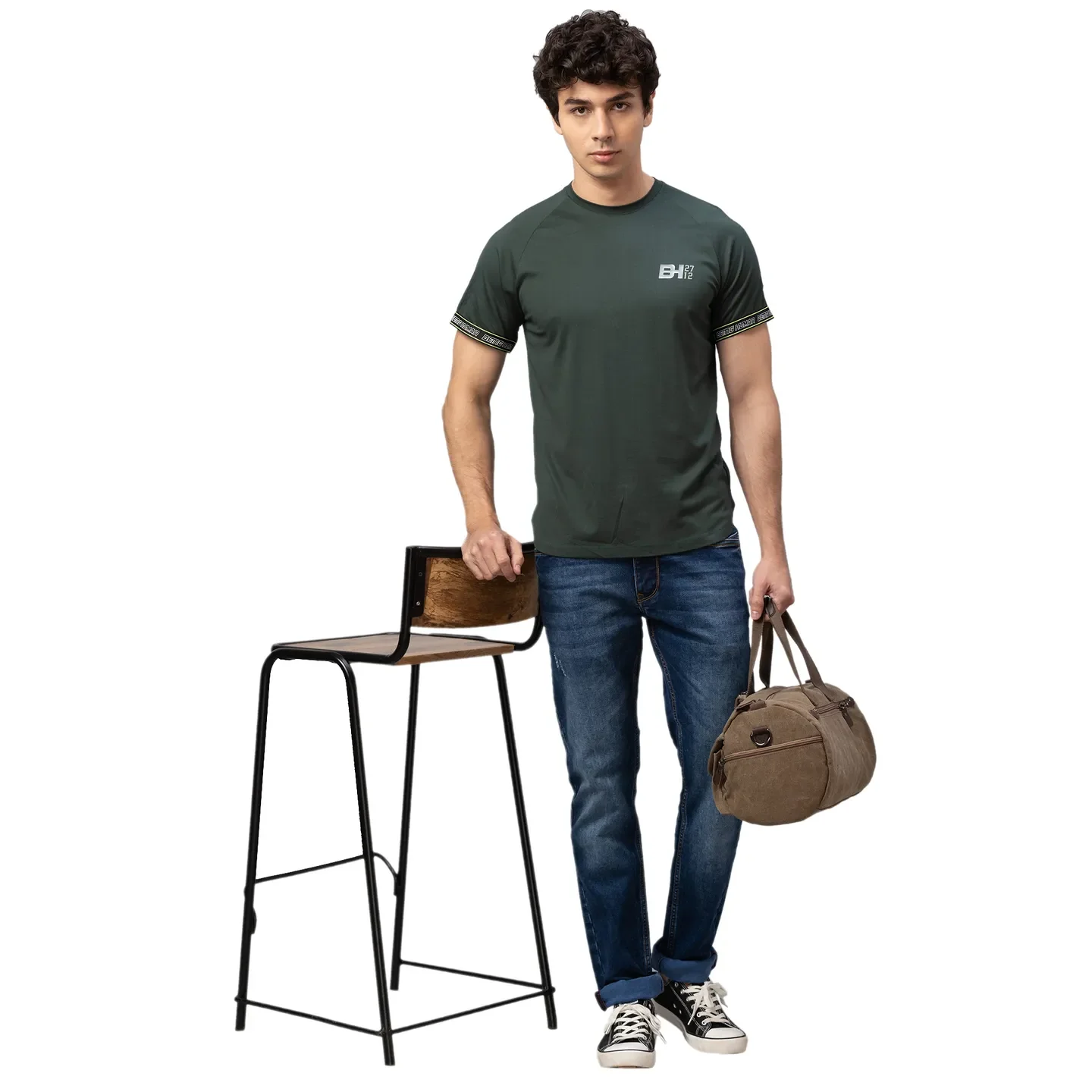 Red Regular Fit Men's Short Sleeves T-Shirt by Being Human Clothing - Image 5
