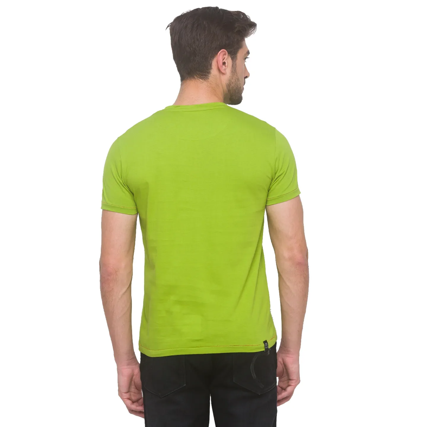Bean Green Regular Fit Round Neck Men's T-Shirt by Being Human Clothing - Image 4