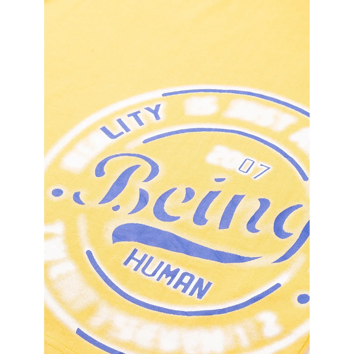 Yellow Regular Fit Round Neck Men's T-Shirt by Being Human Clothing - Image 6