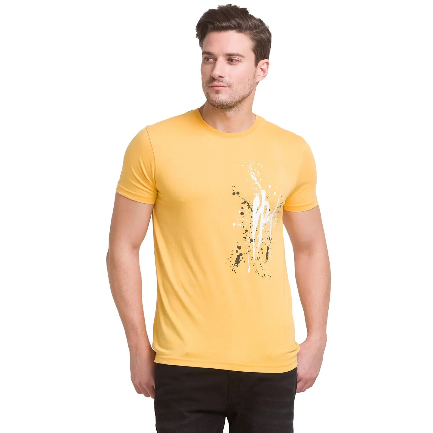 Besswax Regular Fit Round Neck Mens' T-Shirt by Being Human Clothing