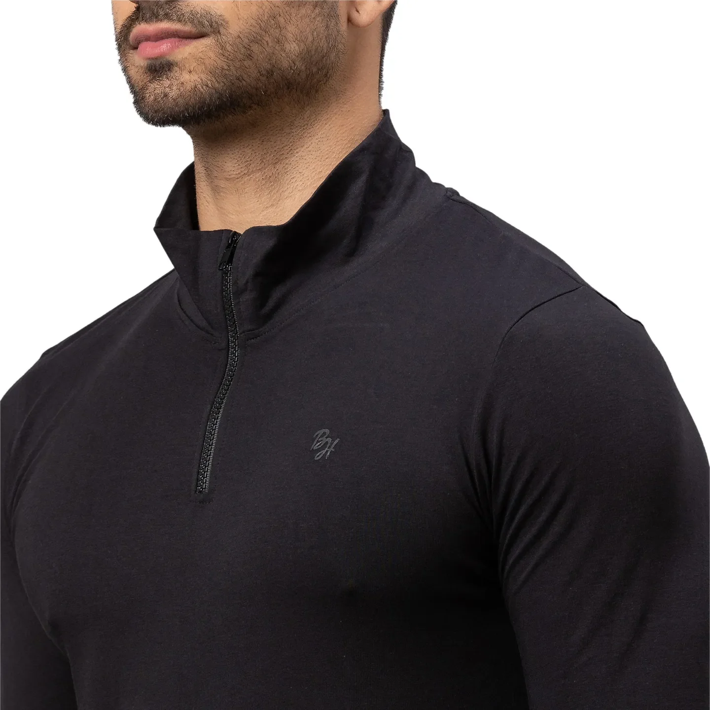 Black Regular Fit Men's Long Sleeves T-Shirt by Being Human Clothing - Image 5