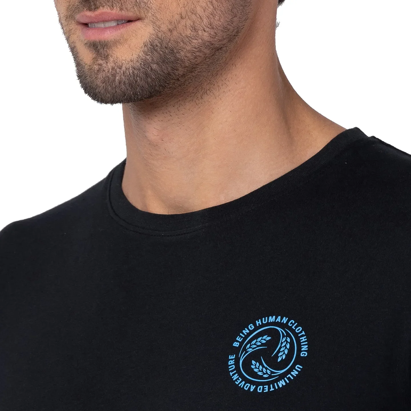 Black Regular Fit Men's Long Sleeves T-Shirt by Being Human Clothing - Image 4
