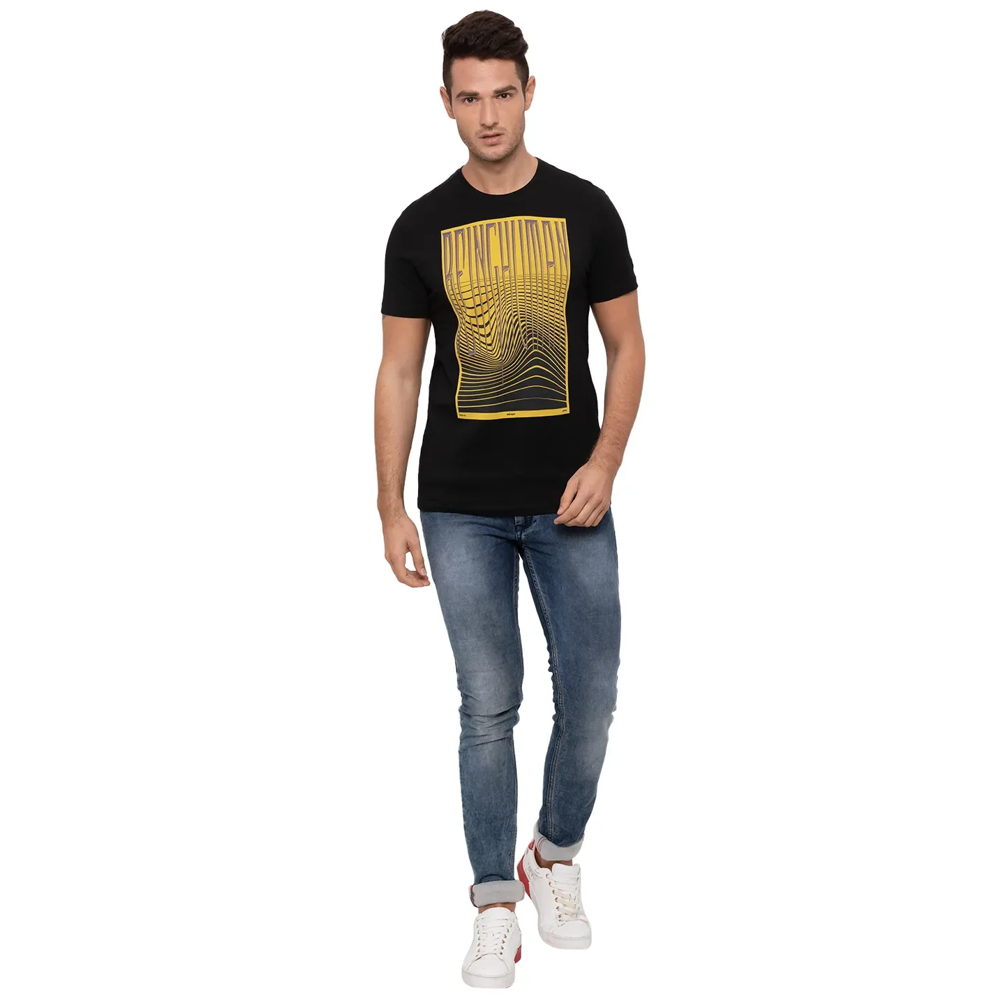 Black Regular Fit Men's Short Sleeves T-Shirt by Being Human Clothing - Image 5