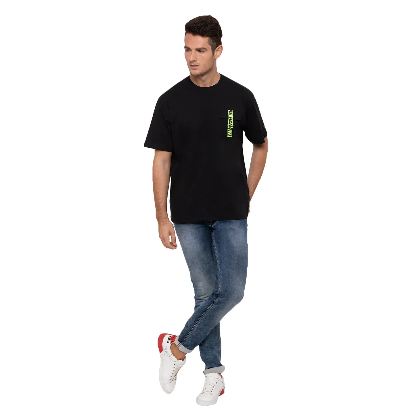 Black Regular Fit Men's T-Shirt by Being Human Clothing - Image 5