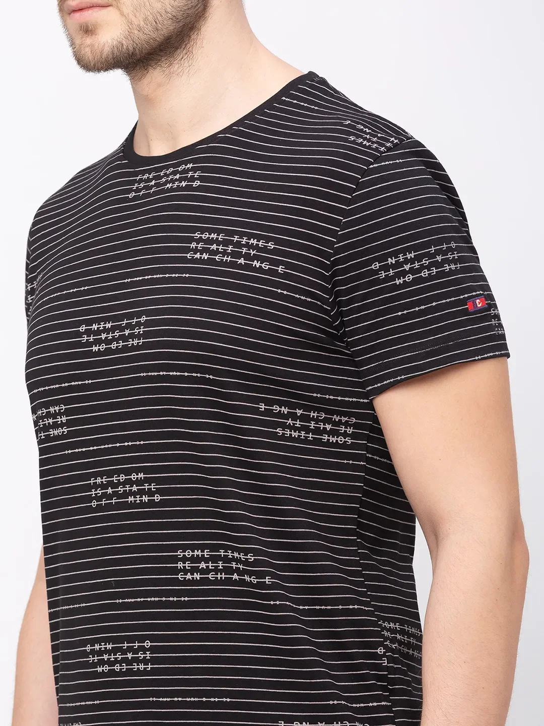 Black Regular Fit Men's Short Sleeves T-Shirt by Being Human Clothing - Image 4