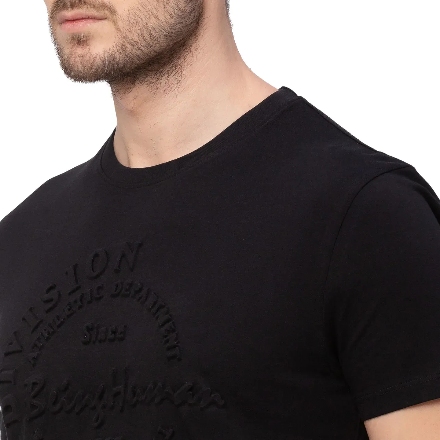 Black Regular Fit Men's Short Sleeves T-Shirt by Being Human Clothing - Image 4