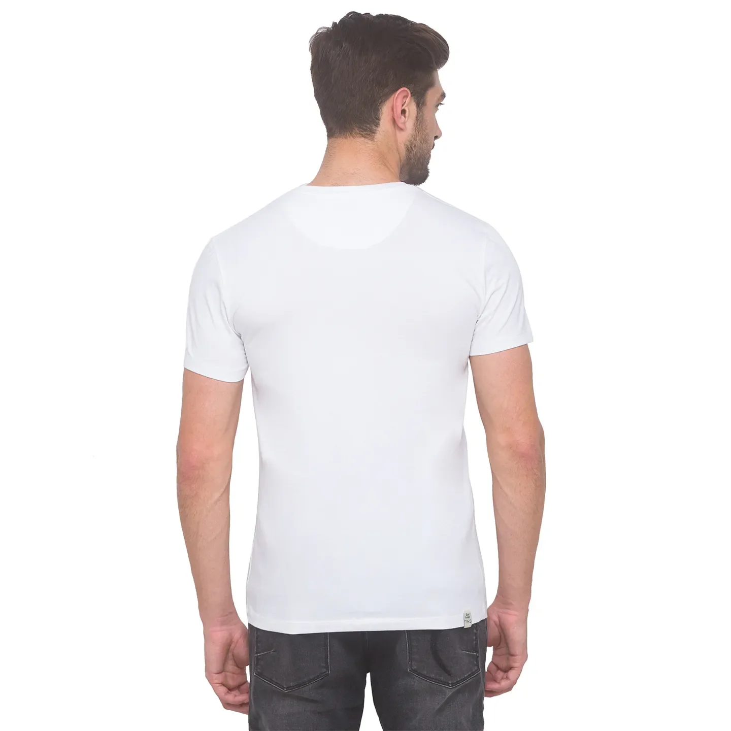 Black Regular Fit Men's Short Sleeves T-Shirt by Being Human Clothing - Image 4