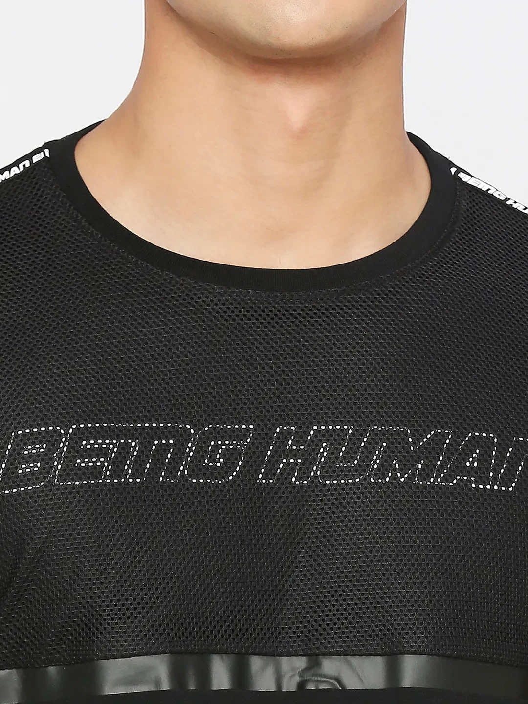 Black Regular Fit Men's Short Sleeves T-Shirt by Being Human Clothing - Image 5