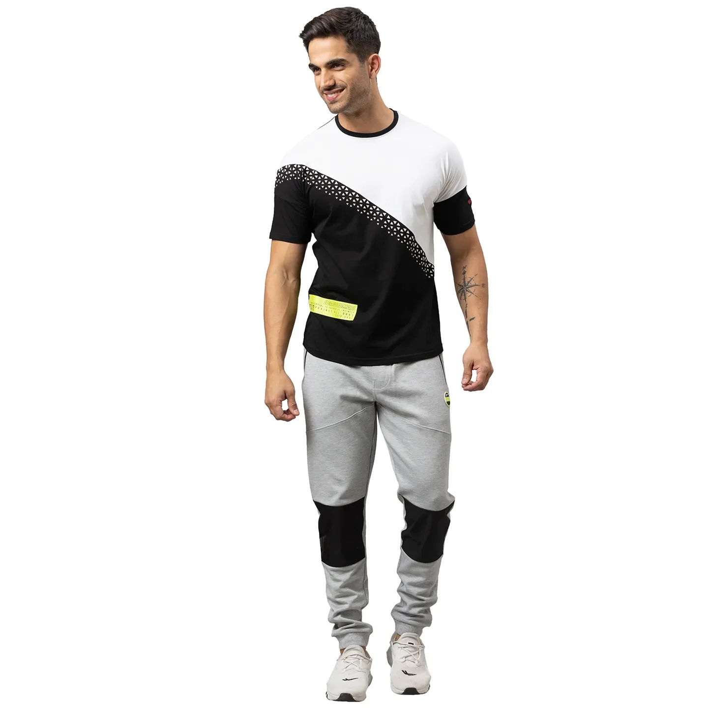 Black Regular Fit Round Neck Men's T-Shirt by Being Human Clothing - Image 2