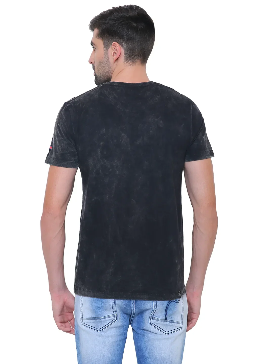 Black Regular Fit Men's Short Sleeves T-Shirt by Being Human Clothing - Image 5