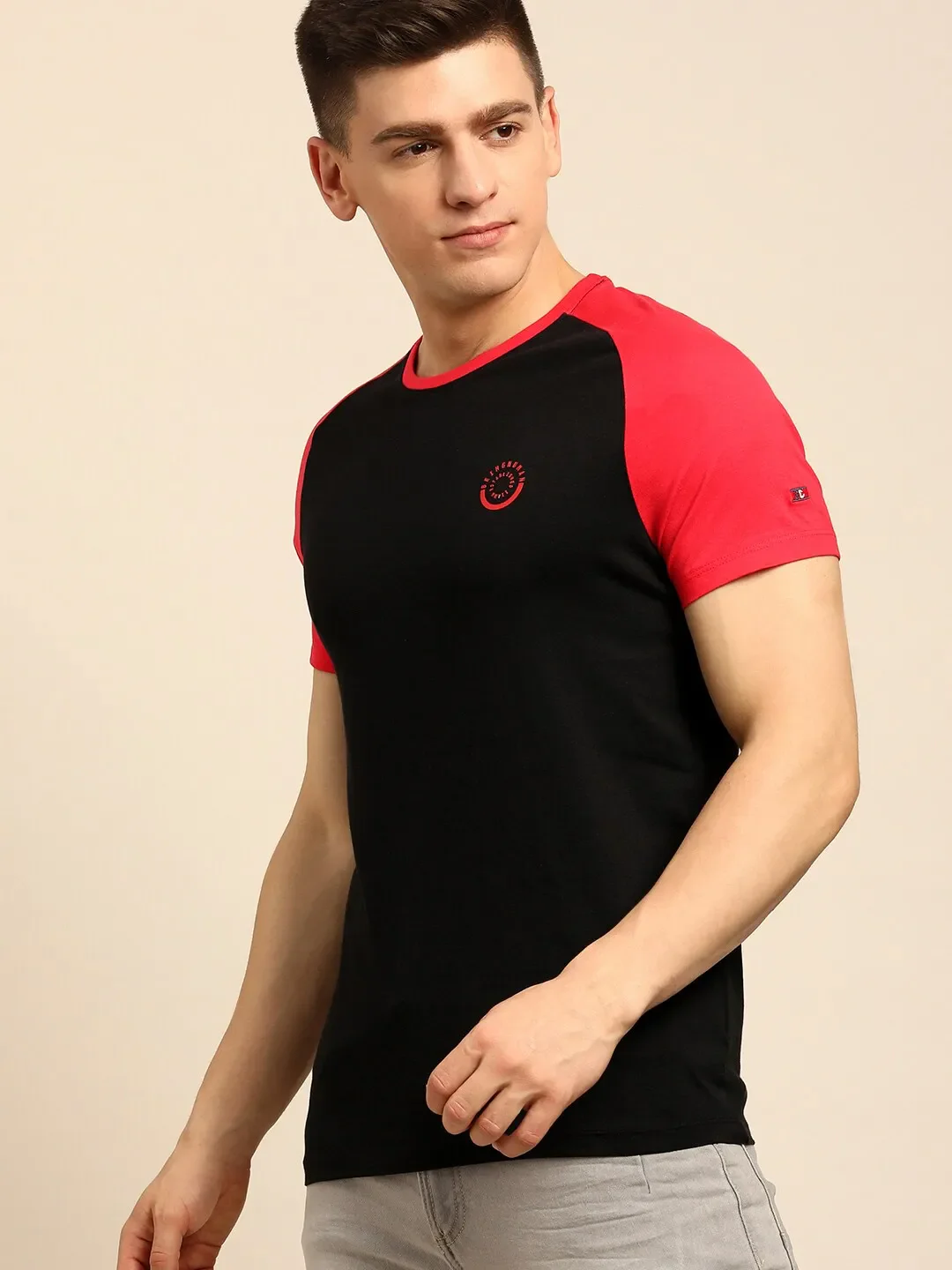 Black Regular Fit Men's Short Sleeves T-Shirt by Being Human Clothing - Image 3