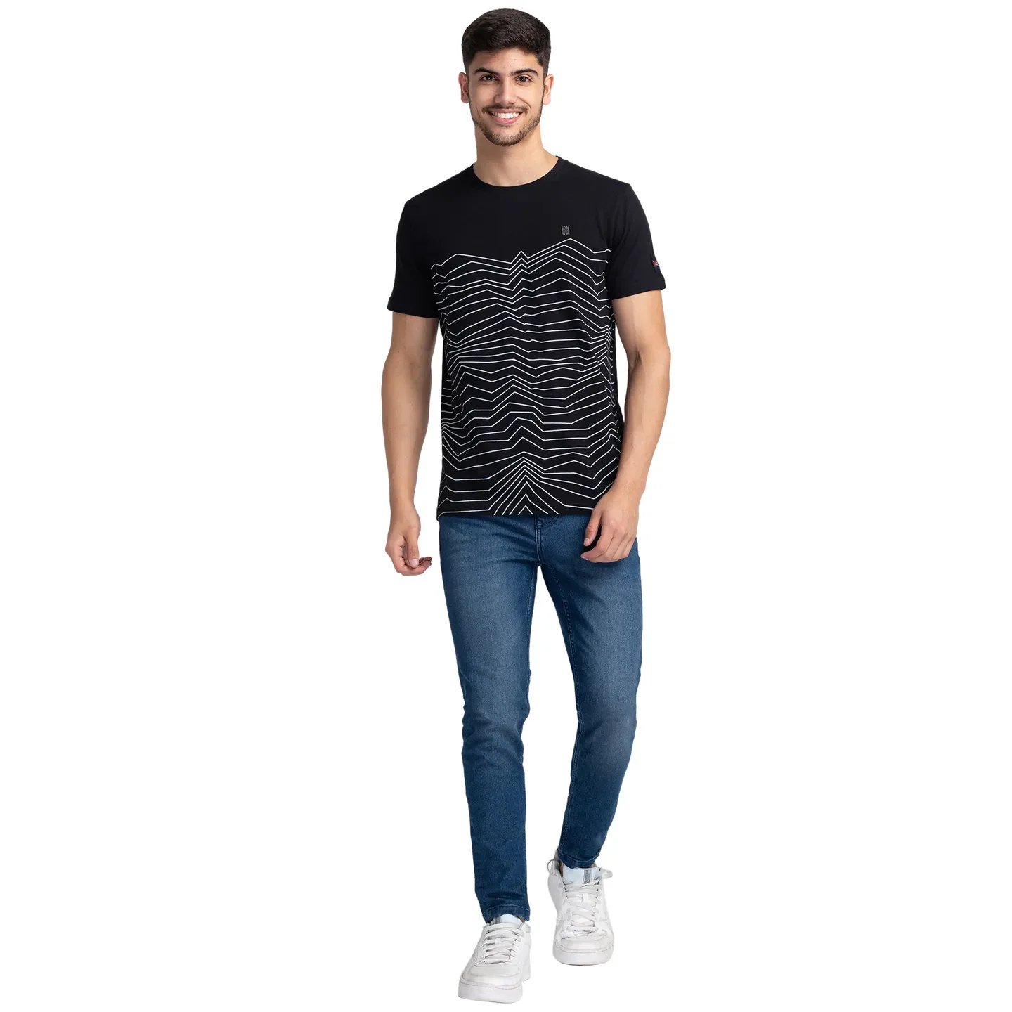 Black Regular Fit Men's Short Sleeves T-Shirt by Being Human Clothing - Image 2