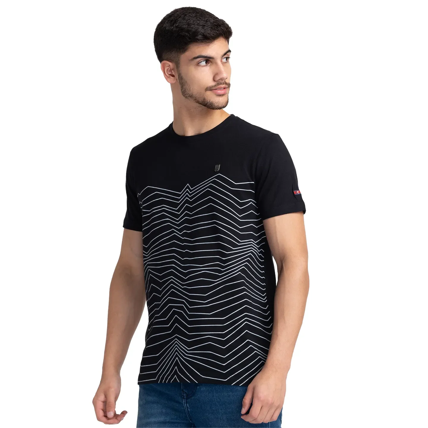Black Regular Fit Men's Short Sleeves T-Shirt by Being Human Clothing - Image 4