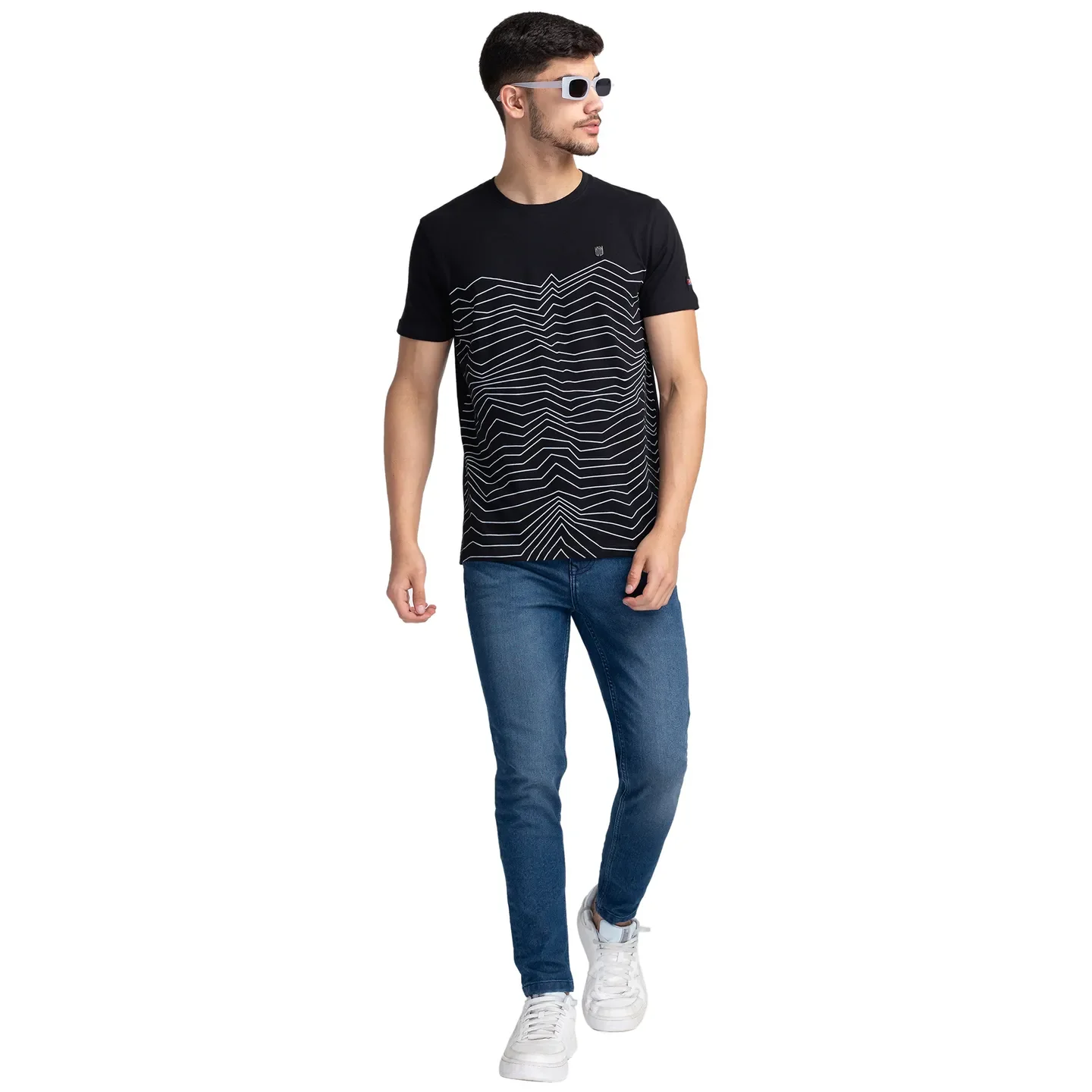 Black Regular Fit Men's Short Sleeves T-Shirt by Being Human Clothing - Image 6