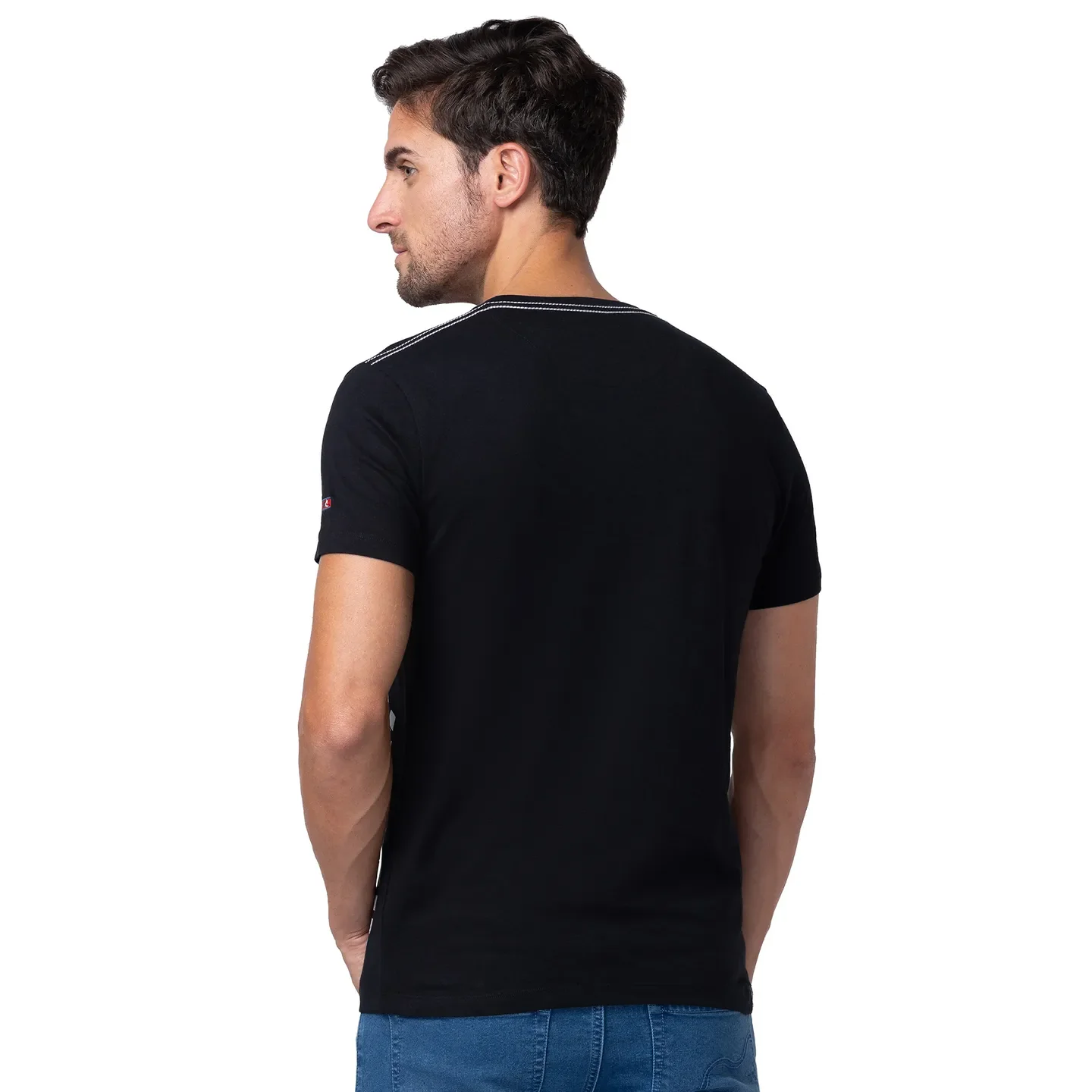 Black Regular Fit Men's Short Sleeves T-Shirt by Being Human Clothing - Image 3