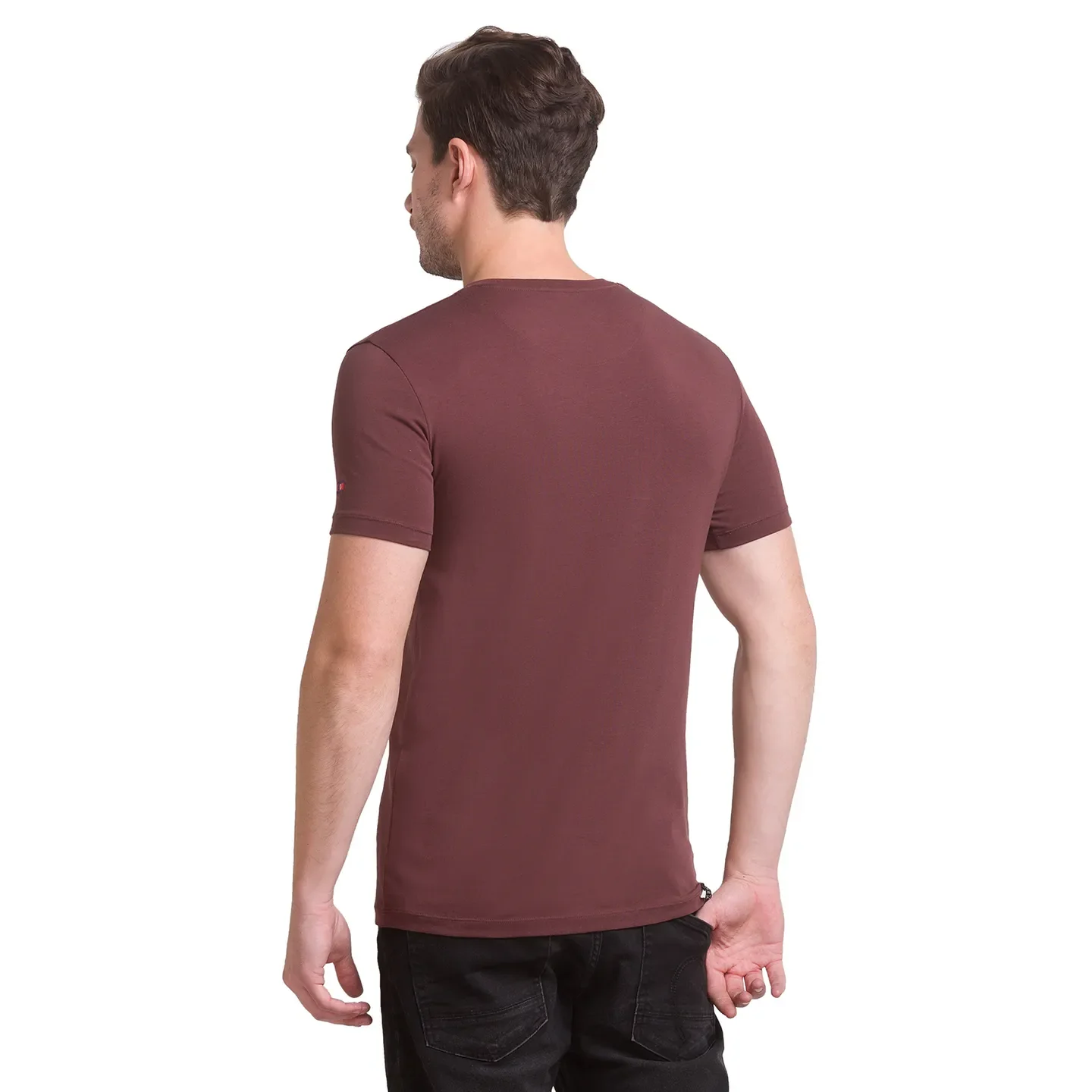 Black Coffee Regular Fit Round Neck Men's T-Shirt by Being Human Clothing - Image 4