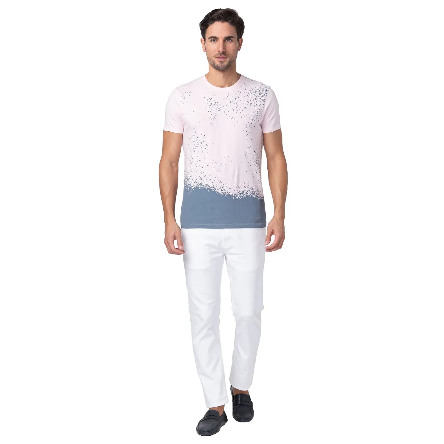 Pink Regular Fit Men's Short Sleeves T-Shirt by Being Human Clothing - Image 2