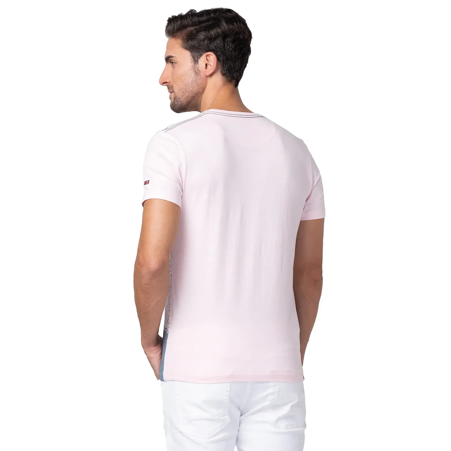 Pink Regular Fit Men's Short Sleeves T-Shirt by Being Human Clothing - Image 3