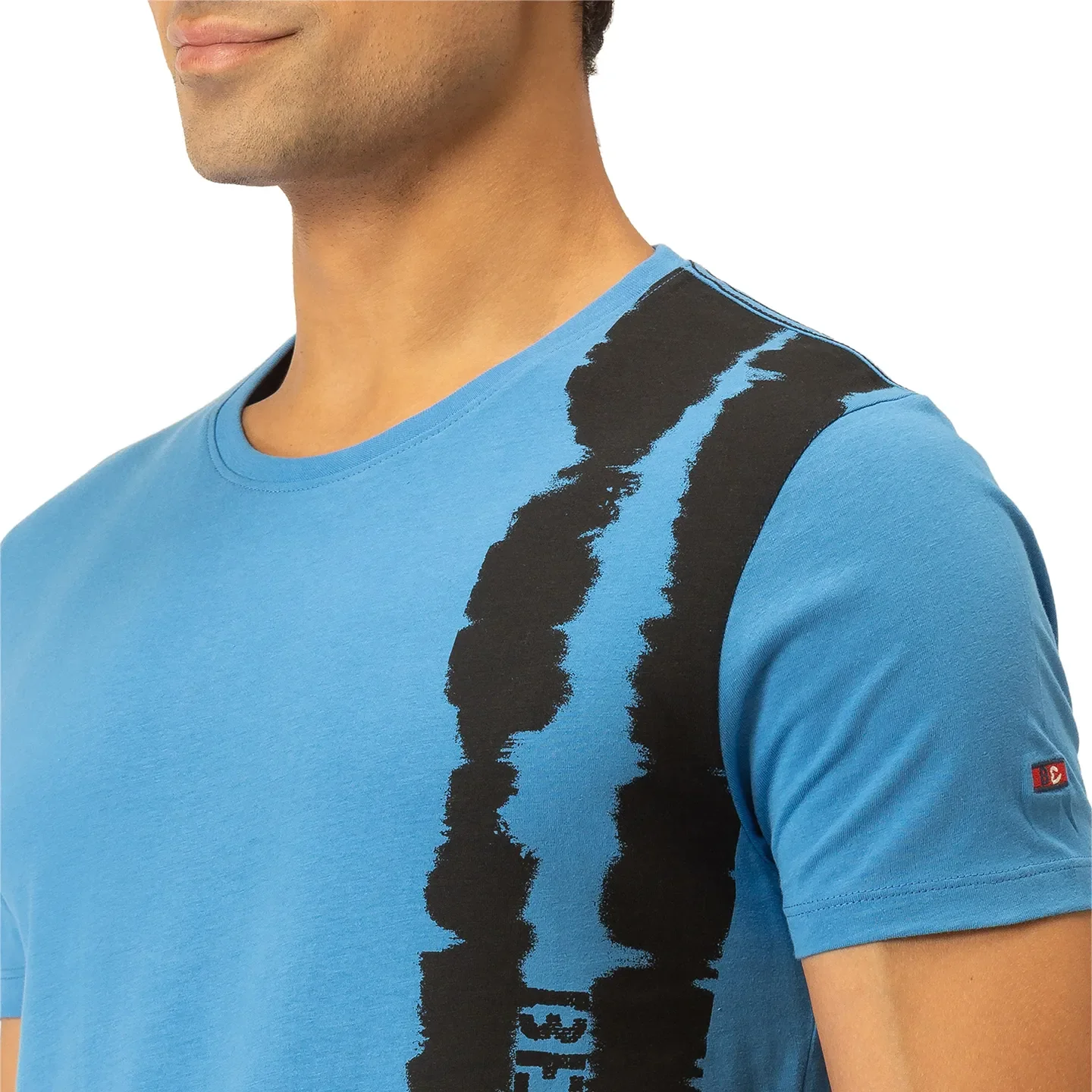 Blue Regular Fit Men's Short Sleeves T-Shirt by Being Human Clothing - Image 4