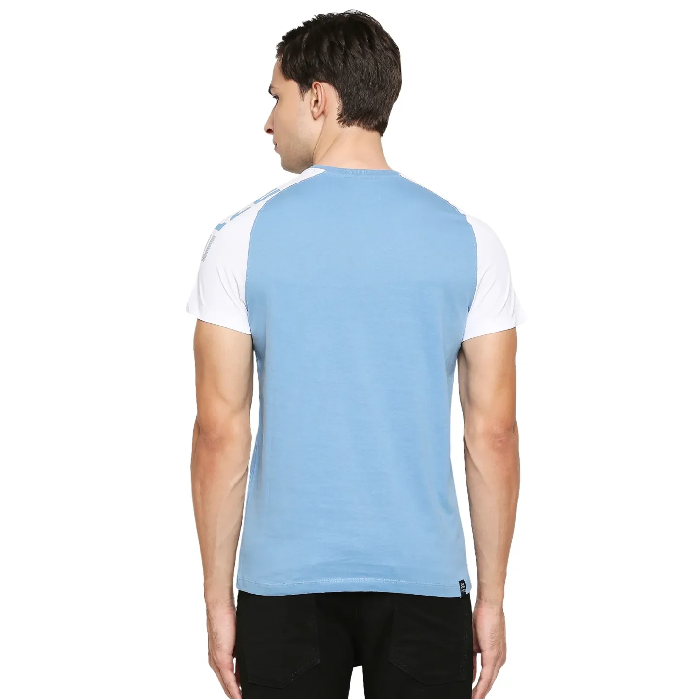 Blue Regular Fit Men's Short Sleeves T-Shirt by Being Human Clothing - Image 4