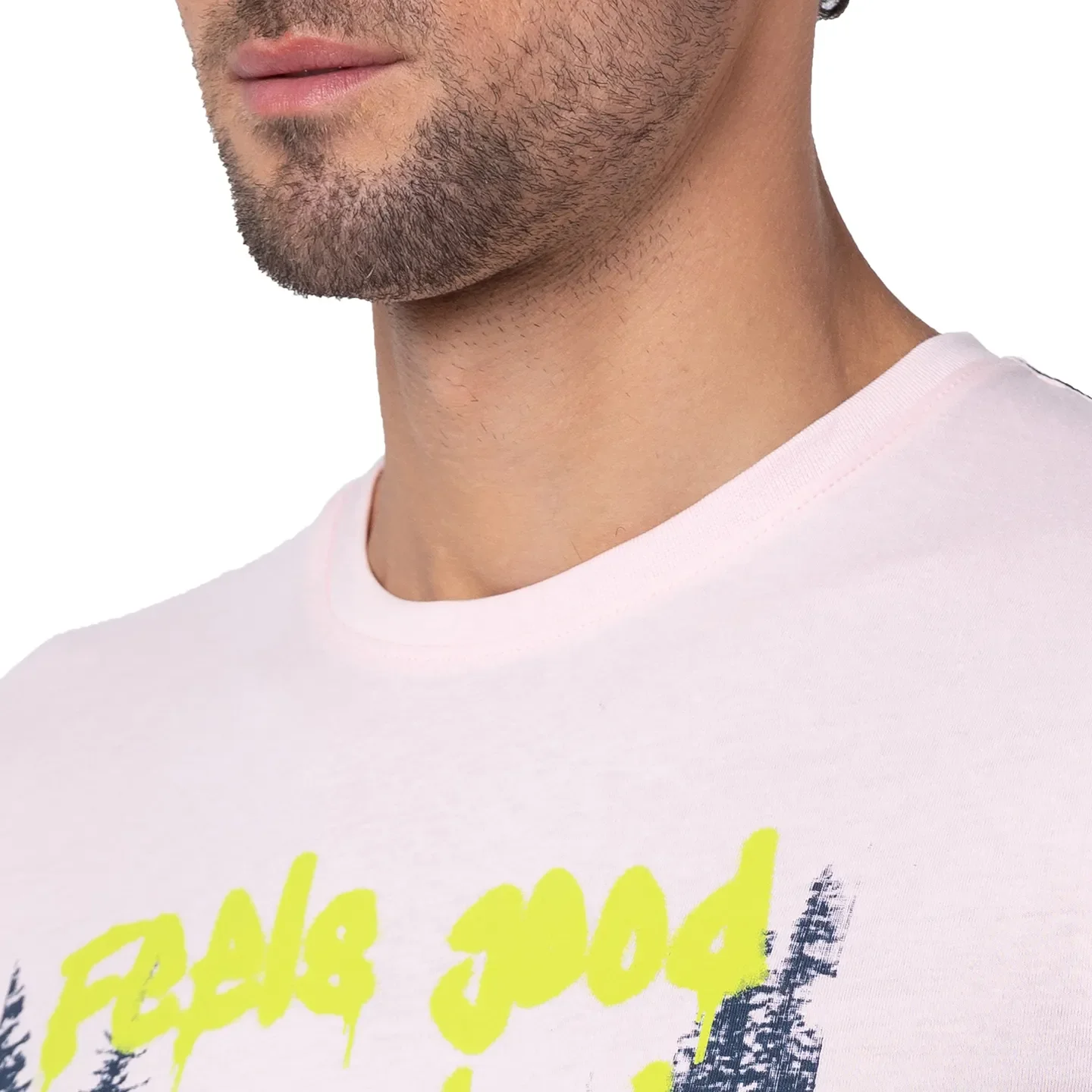 Pink Regular Fit Men's Short Sleeves T-Shirt by Being Human Clothing - Image 5