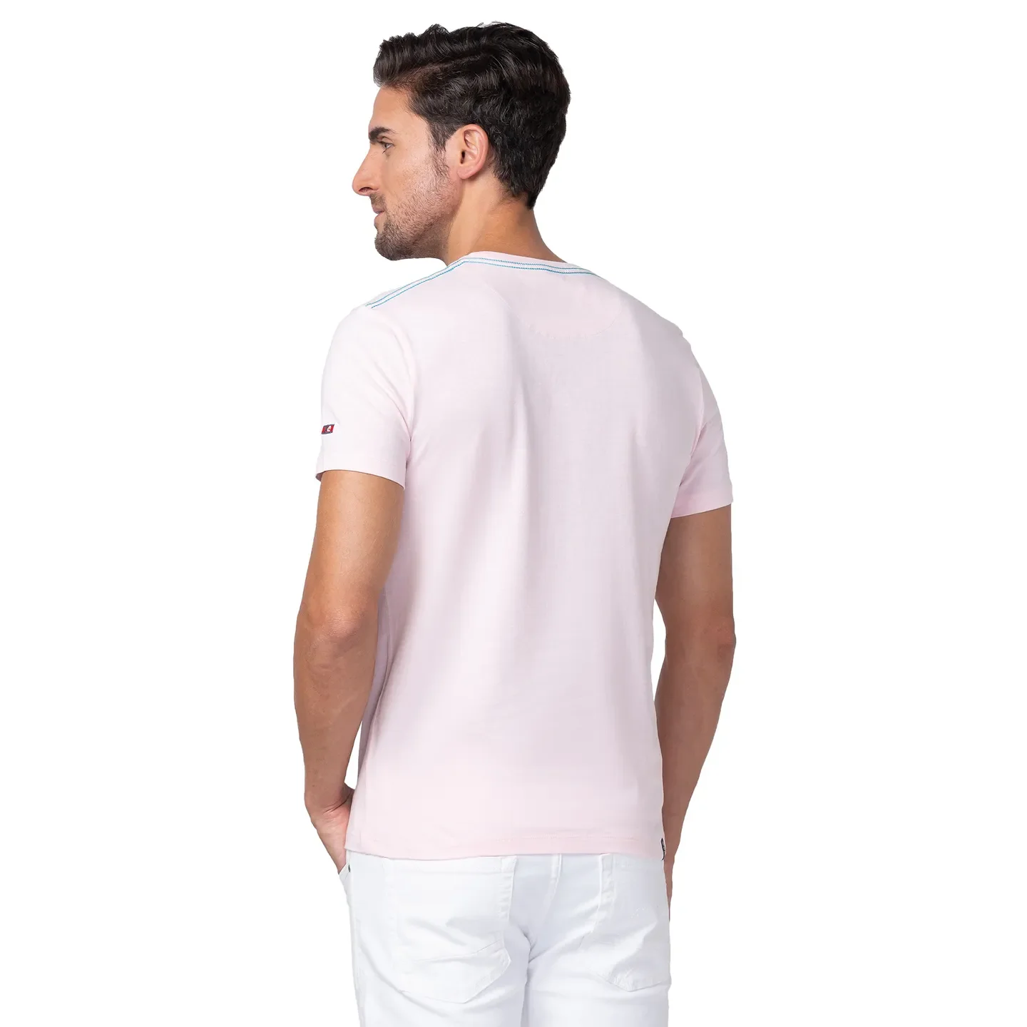 Pink Regular Fit Men's Short Sleeves T-Shirt by Being Human Clothing - Image 3