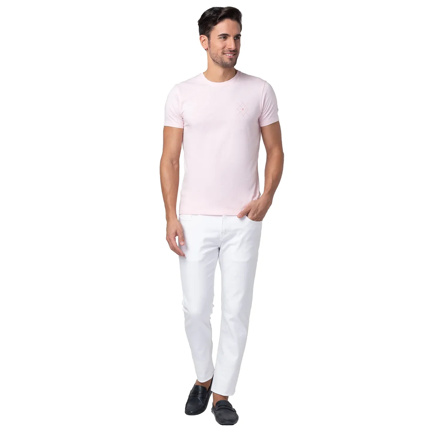 Pink Regular Fit Men's Short Sleeves T-Shirt by Being Human Clothing - Image 5