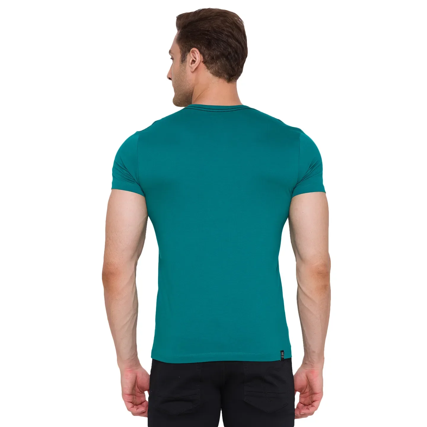 Green Regular Fit Men's Short Sleeves T-Shirt by Being Human Clothing - Image 3