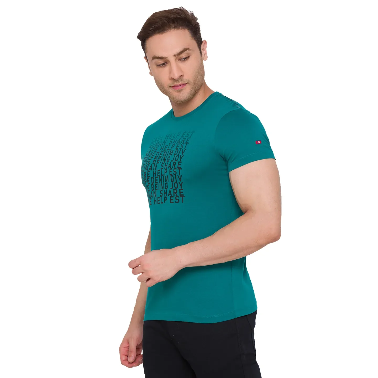 Green Regular Fit Men's Short Sleeves T-Shirt by Being Human Clothing - Image 4