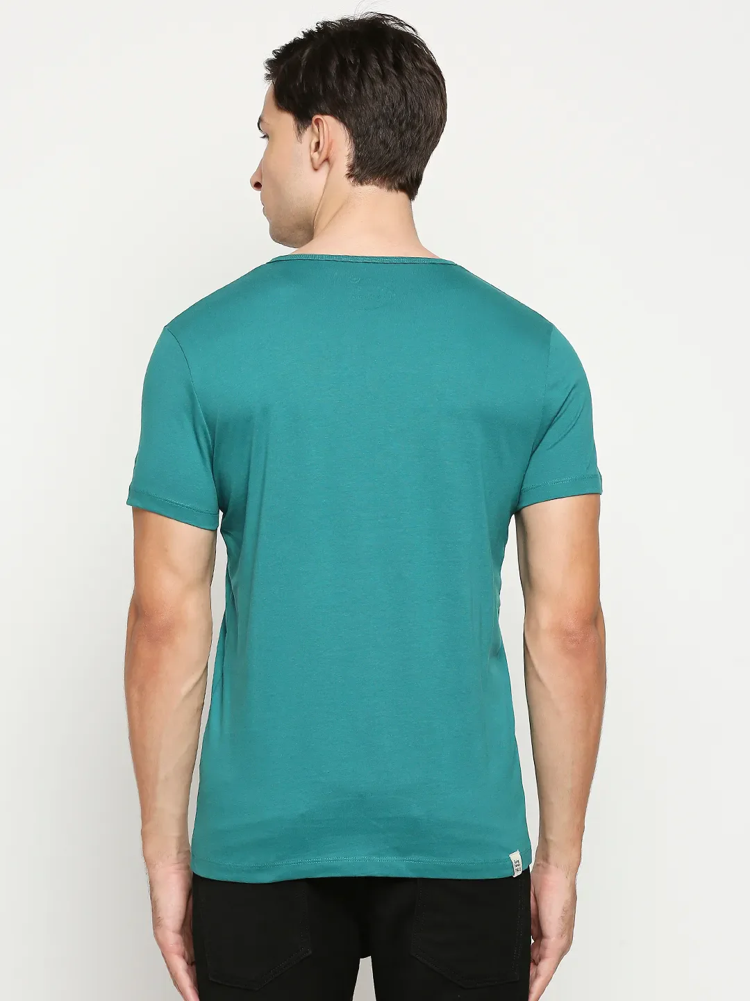 Green Regular Fit Men's Short Sleeves T-Shirt by Being Human Clothing - Image 4