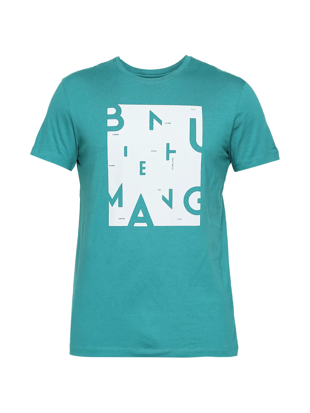 Green Regular Fit Men's Short Sleeves T-Shirt by Being Human Clothing - Image 14