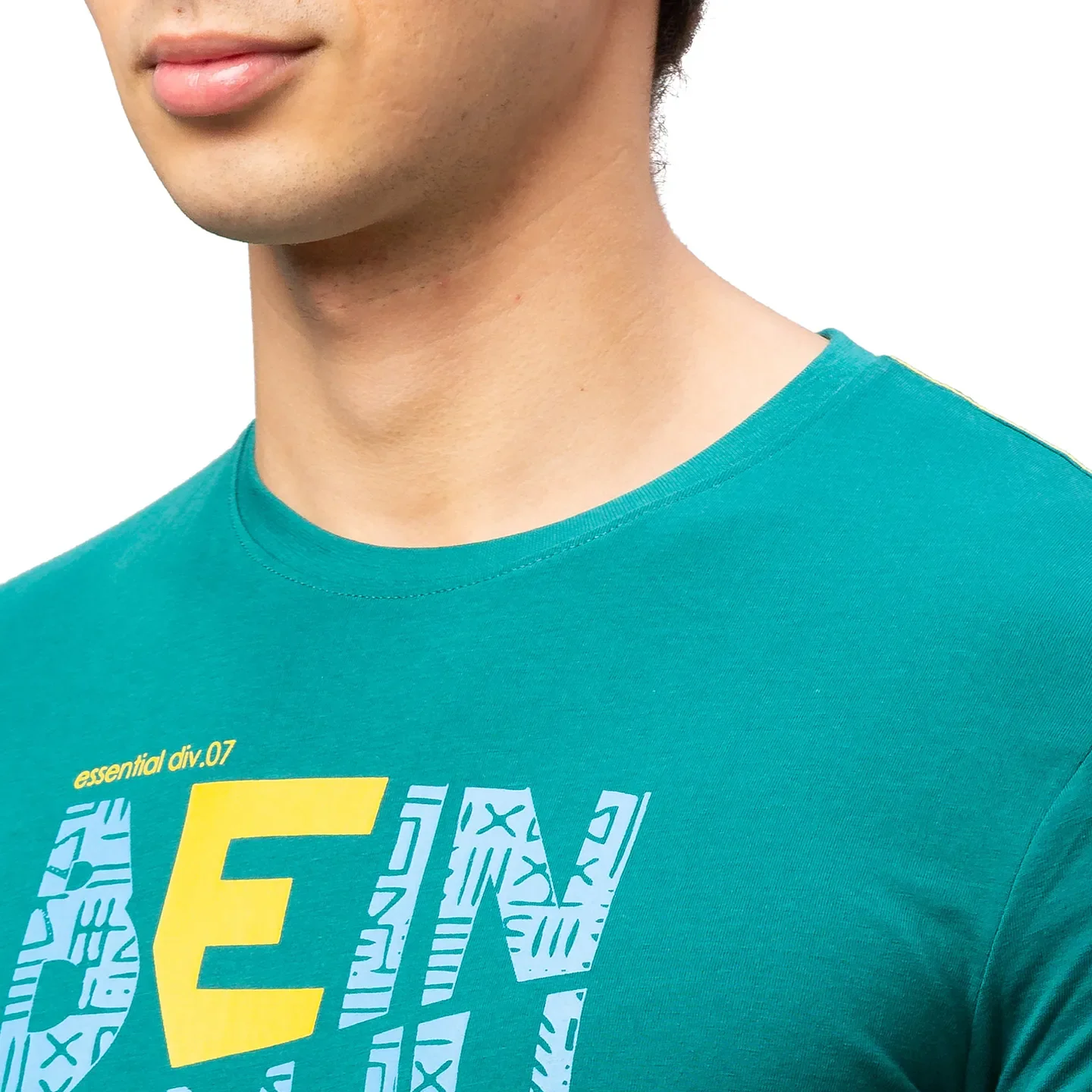 Green Regular Fit Men's Short Sleeves T-Shirt by Being Human Clothing - Image 5