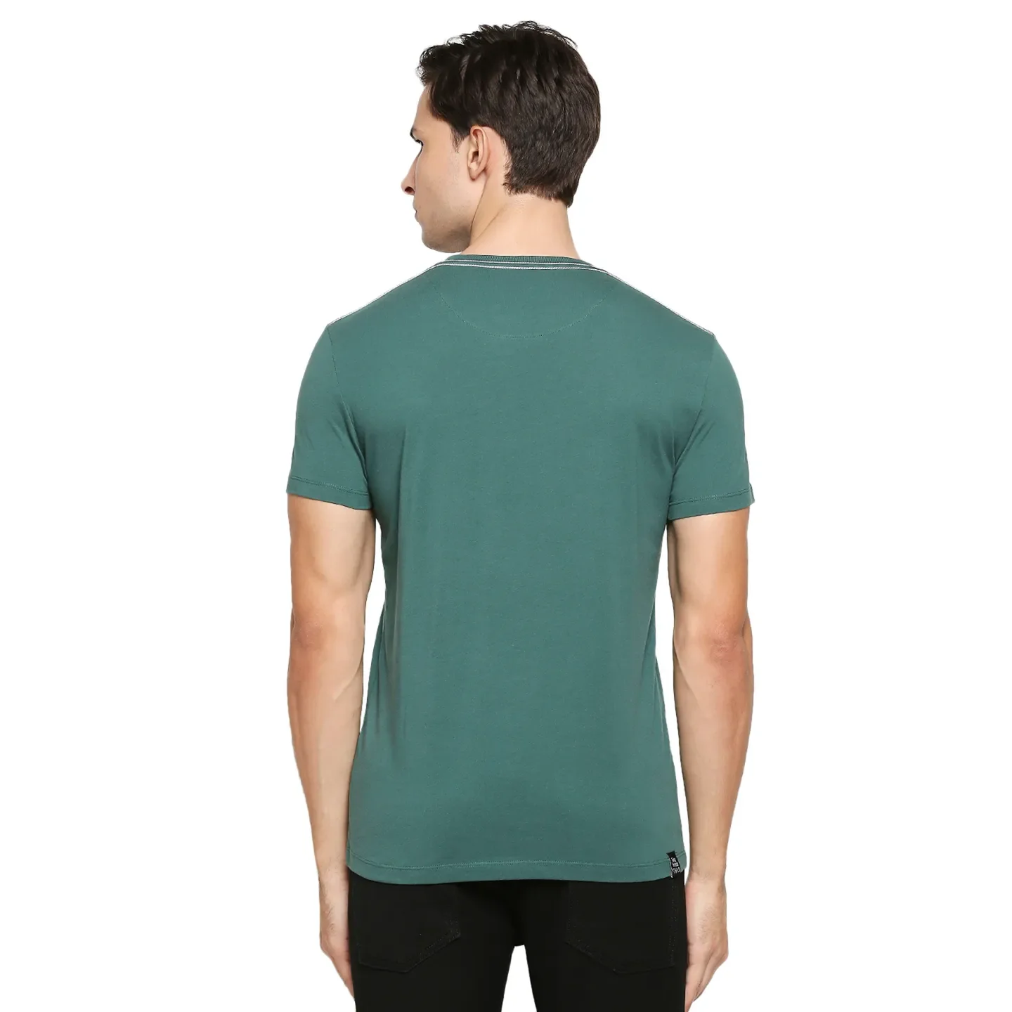 Green Regular Fit Men's Short Sleeves T-Shirt by Being Human Clothing - Image 4