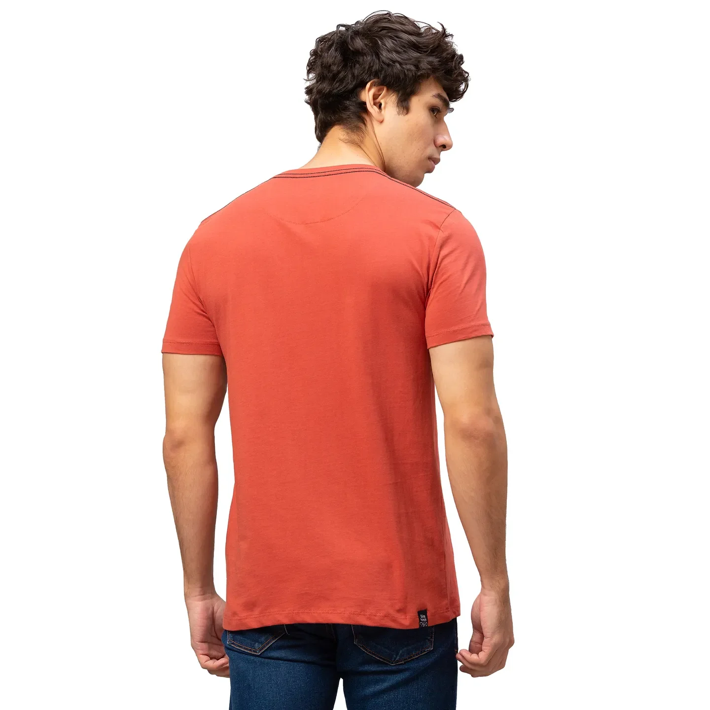 Red Regular Fit Men's Short Sleeves T-Shirt by Being Human Clothing - Image 3