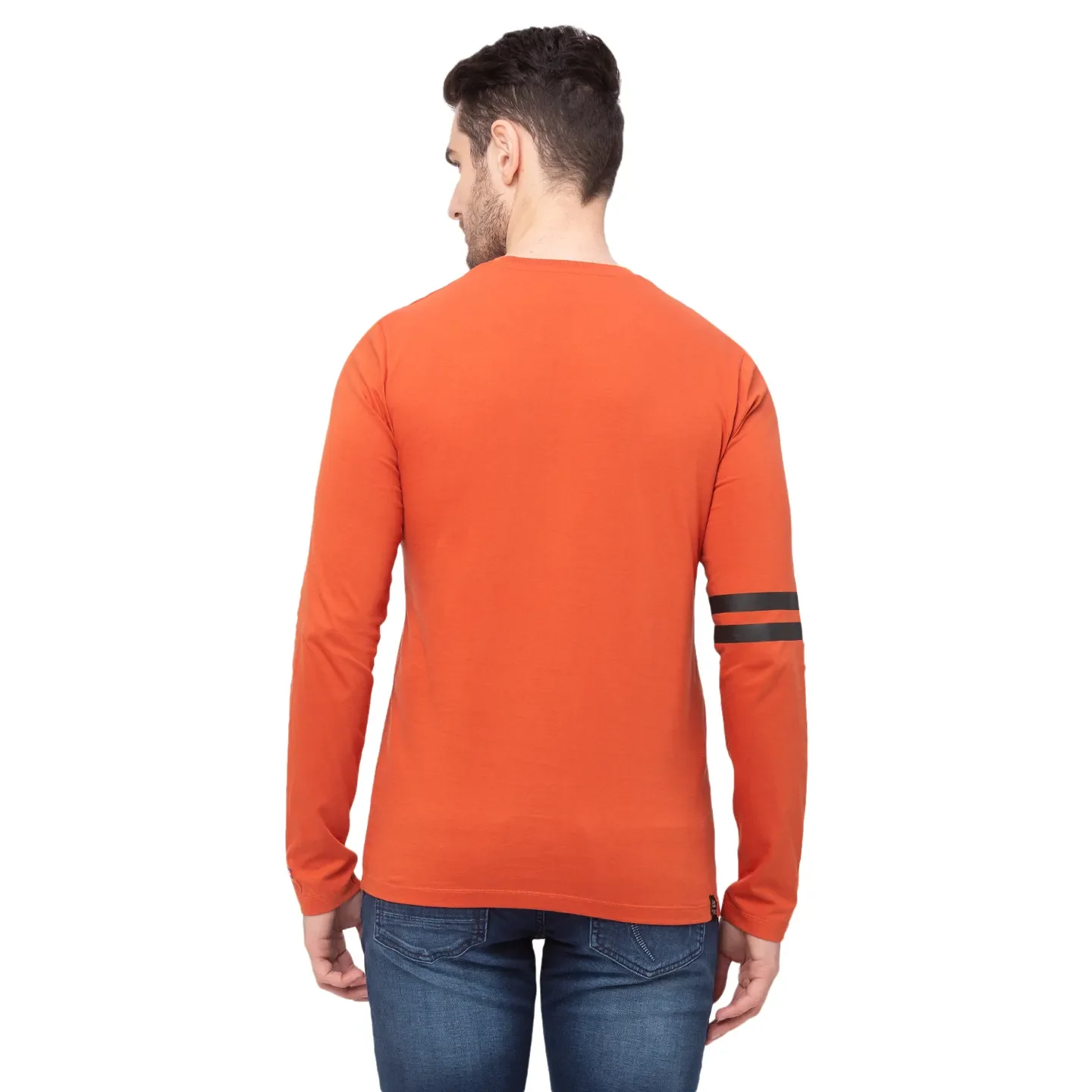 Red Regular Fit Men's Long Sleeves T-Shirt by Being Human Clothing - Image 6