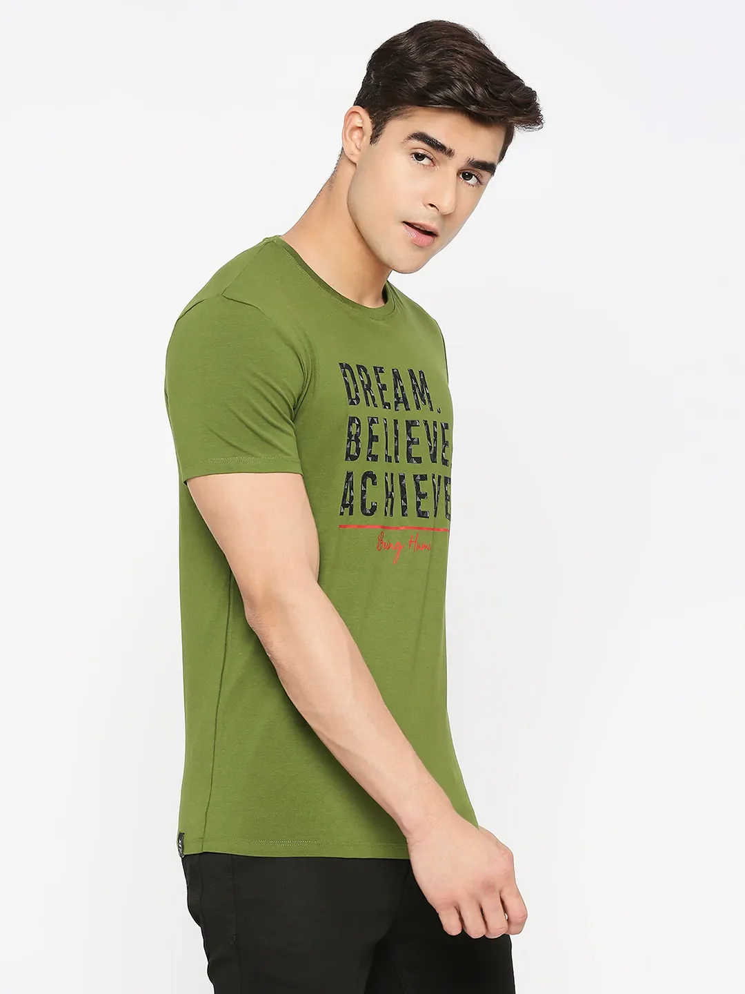 Cactus Regular Fit Round Neck Men's T-Shirt by Being Human Clothing - Image 3